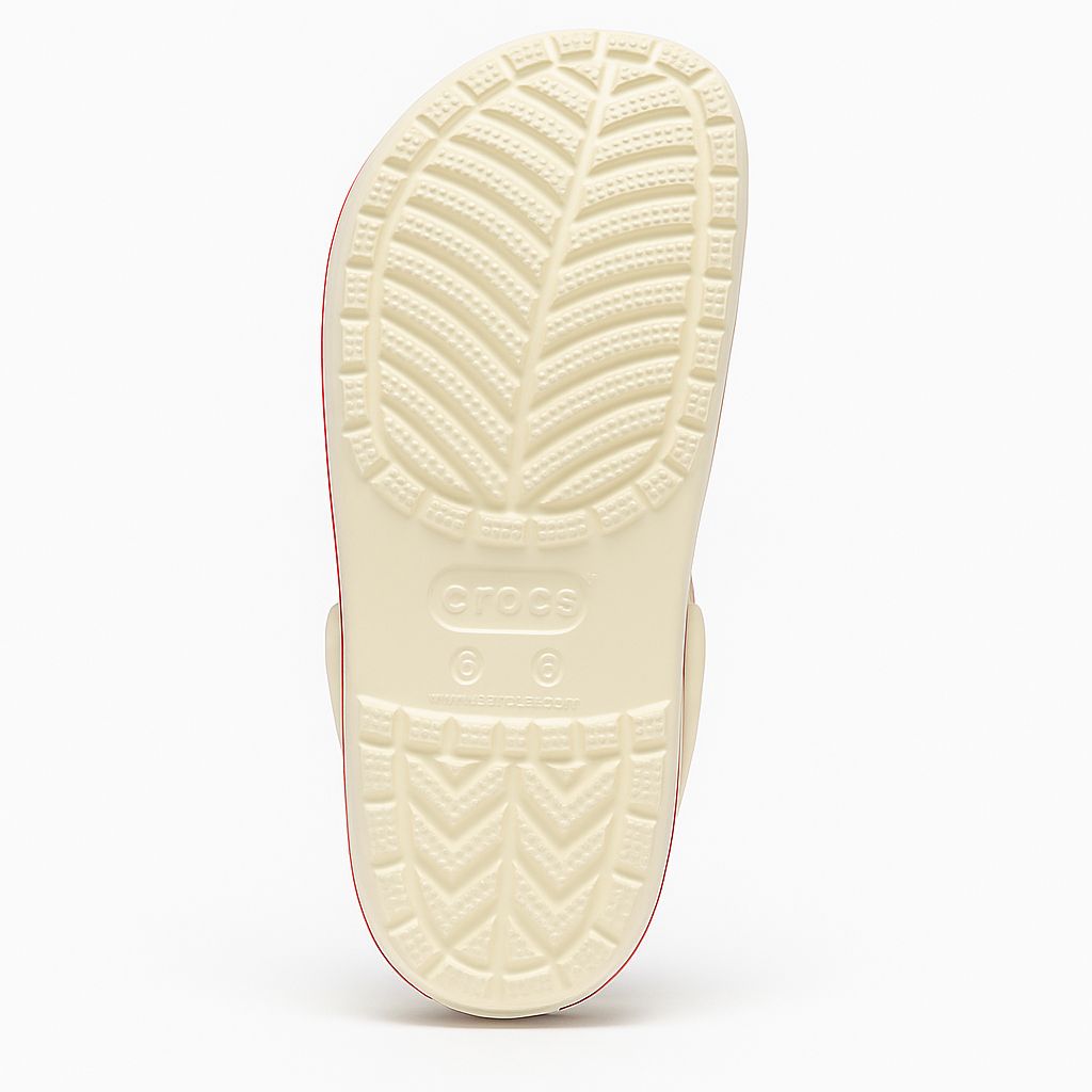 Crocs Comfort Slides Iconic-Style – Classic White Red Edition