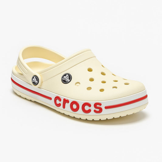 Crocs Comfort Slides Iconic-Style – Classic White Red Edition